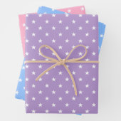 Pastell Stars Wrapping Paper Set Geschenkpapier Set (Beispiel)
