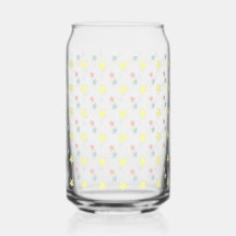 Pastell-Stern Bedrucktes Dosen Glas | Süße Farbige