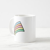 Pastell-Sternschnuppe-Regenbogen-Retro-Ästhetik Kaffeetasse (Vorderseite Links)