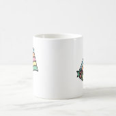 Pastell-Sternschnuppe-Regenbogen-Retro-Ästhetik Kaffeetasse (Mittel)