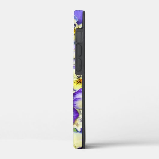 Pastell Stiefmütterchen mit Schmetterlingen Case-Mate iPhone Hülle (Rückseite / Links)