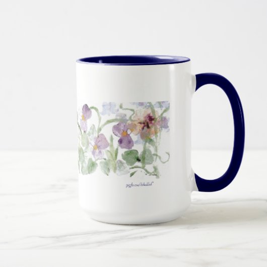 Pastell Stiefmütterchen - Tasse (Rechts)