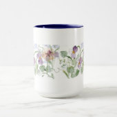Pastell Stiefmütterchen - Tasse (Zentrum)