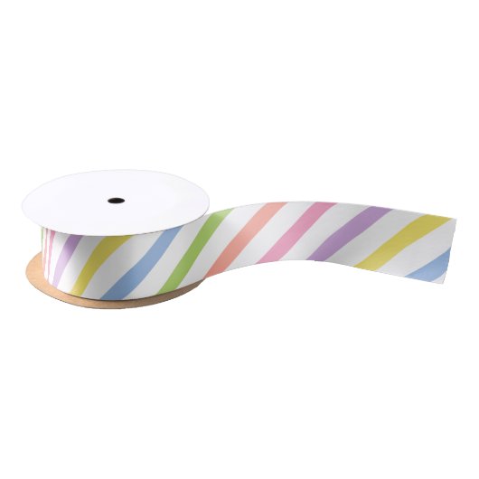 PASTELL-STREIFEN DES CHIC-RIBBON_FUN SATINBAND (Spule)