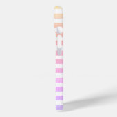 Pastell Streifen Mit Monogramm Case-Mate iPhone Hülle (Rückseite / Links)