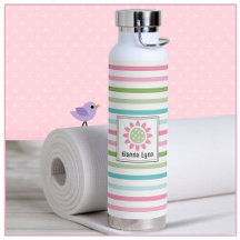 Pastell Streifen Mit Monogramm