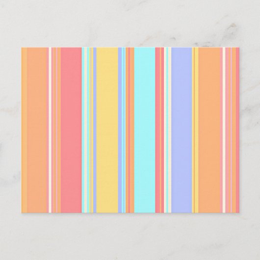 Pastell-Streifen-Muster Postkarte (Vorderseite)