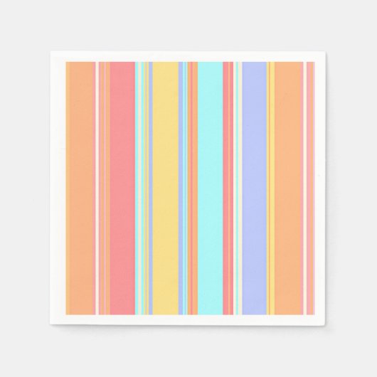 Pastell-Streifen-Muster Serviette (Vorderseite)