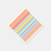 Pastell-Streifen-Muster Serviette (Ecke)