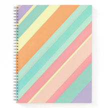 Pastell-Streifen-Notizbuch