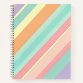 Pastell-Streifen-Notizbuch Notizblock