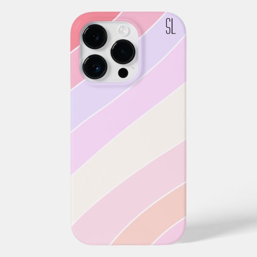 Pastell Streifen Personalisiert Case-Mate iPhone Hülle (Rückseite)