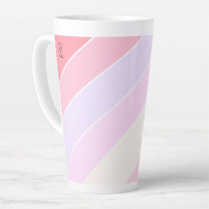 Pastell Streifen Personalisiert Milchtasse