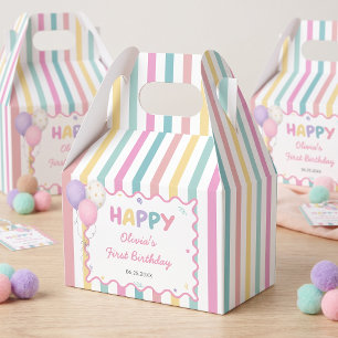 Pastell-Streifen Spaß Mädchen Geburtstags-Geschenk Geschenkschachtel