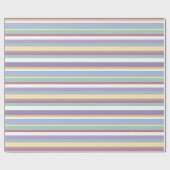 Pastell-Streifenmuster Geschenkpapier (Flach)