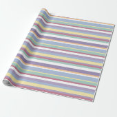 Pastell-Streifenmuster Geschenkpapier (Ungerollt)