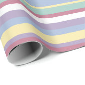 Pastell-Streifenmuster Geschenkpapier (Rolleneckpunkt)