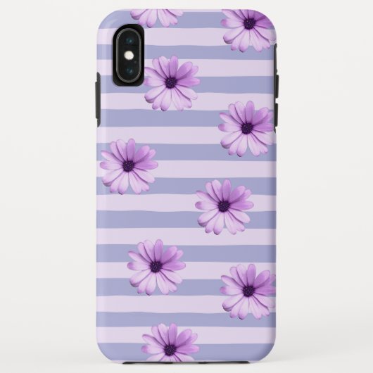 Pastell-Streifenmuster mit Gänseblümchen Case-Mate iPhone Hülle (Rückseite)