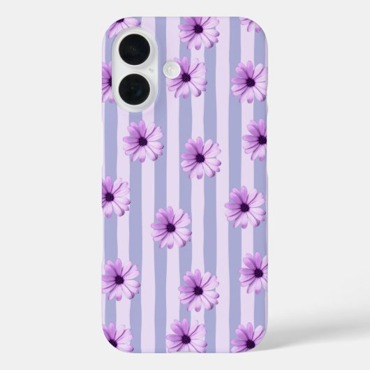 Pastell-Streifenmuster mit Gänseblümchen Case-Mate iPhone Hülle (Rückseite)
