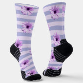 Pastell-Streifenmuster mit Gänseblümchen Socken (Gewinkelt)