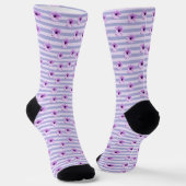 Pastell-Streifenmuster mit Gänseblümchen Socken (Gewinkelt)