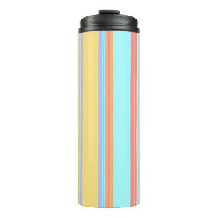 Pastell-Streifenmuster Thermosbecher