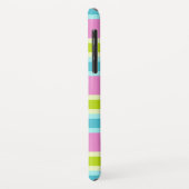 Pastell Stripes kundenspezifische Monogramm-Telefo Case-Mate iPhone Hülle (Hinten/Links)