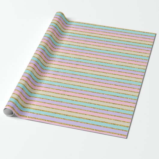 Pastell Stripes Packpapier (Ungerollt)