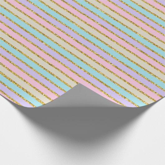 Pastell Stripes Packpapier (Ecke)