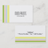Pastell Stripes Visitenkarte (Vorne/Hinten)