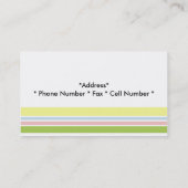 Pastell Stripes Visitenkarte (Rückseite)