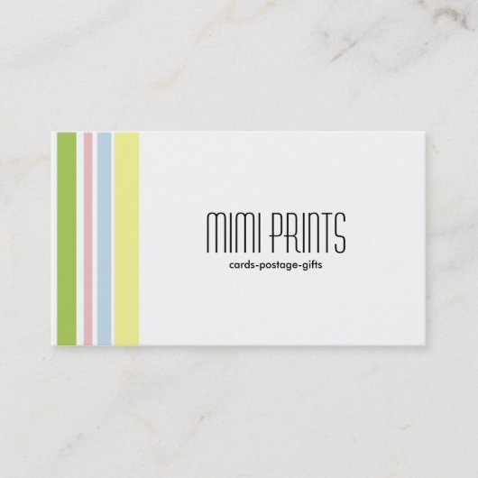 Pastell Stripes Visitenkarte (Vorderseite)