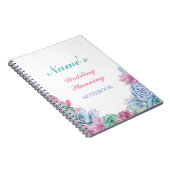 Pastell-Sukkulenten-Notizbuch Hochzeitsplanungsnot Notizblock (Rechte Seite)