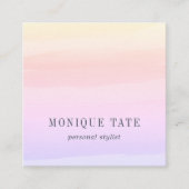 Pastell Sunset Watercolor Quadratische Visitenkarte (Vorderseite)