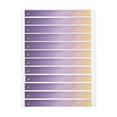 Pastell Sunset+White Stars Wraparound-Adressetiket (Bogen)