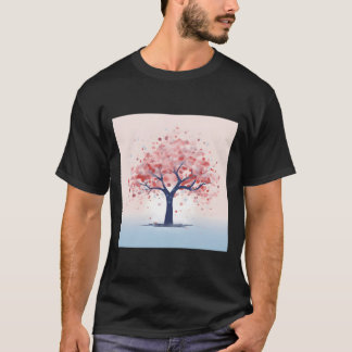 Pastell-Symphonie Faszinierende Kirschblütenmalere T-Shirt