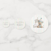 Pastell-Teddybär-Birthday Konfetti (Vorderseiten)