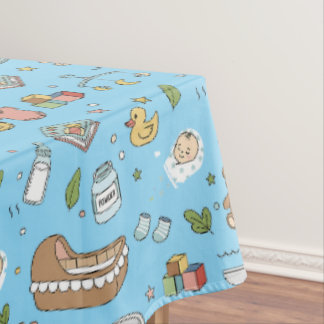 Pastell-Teddybär-Enten-Nahtloser-Tischdecken Tischdecke