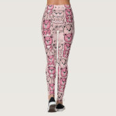 Pastell-Teddybär-Herz-Muster Leggings (Rückseite)