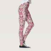 Pastell-Teddybär-Herz-Muster Leggings (Rechts)