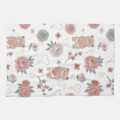 Pastell-Teddybär-Nursery-Muster Geschirrtuch (Horizontal)