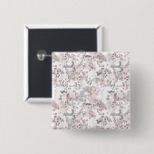 Pastell Tone Floral Nahtloses Muster Button (Vorne & Hinten)