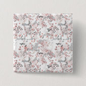 Pastell Tone Floral Nahtloses Muster Button (Vorderseite)