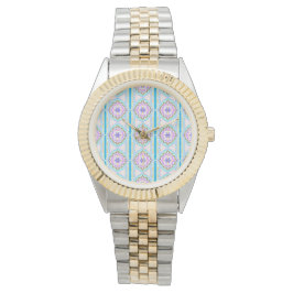 Pastell-Traum Boho-Geometrisches Kaleidoskop Armbanduhr