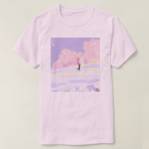 Pastell-Traumlandschaft-Spaziergänger T-Shirt