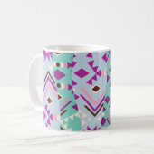 Pastell-Tribal-Geometrie Kaffeetasse (Vorderseite Links)