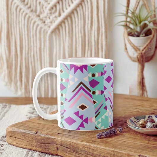 Pastell-Tribal-Geometrie Kaffeetasse