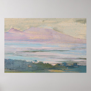 Pastell-Tropen-Seelandschaft-Kunst Poster