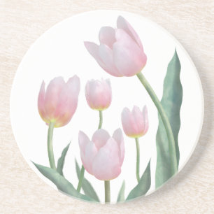 Pastell-Tulpen-Blumendesign Getränkeuntersetzer