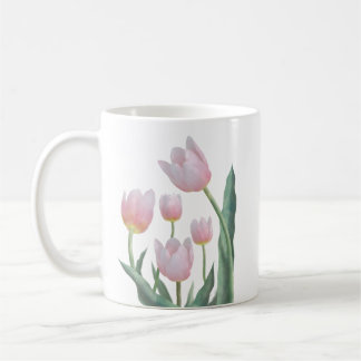 Pastell-Tulpen-Blumendesign Kaffeetasse